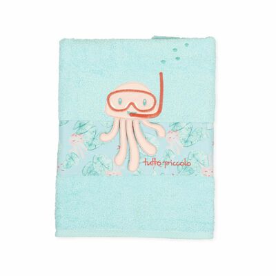 Sea Green Embroidered Towel