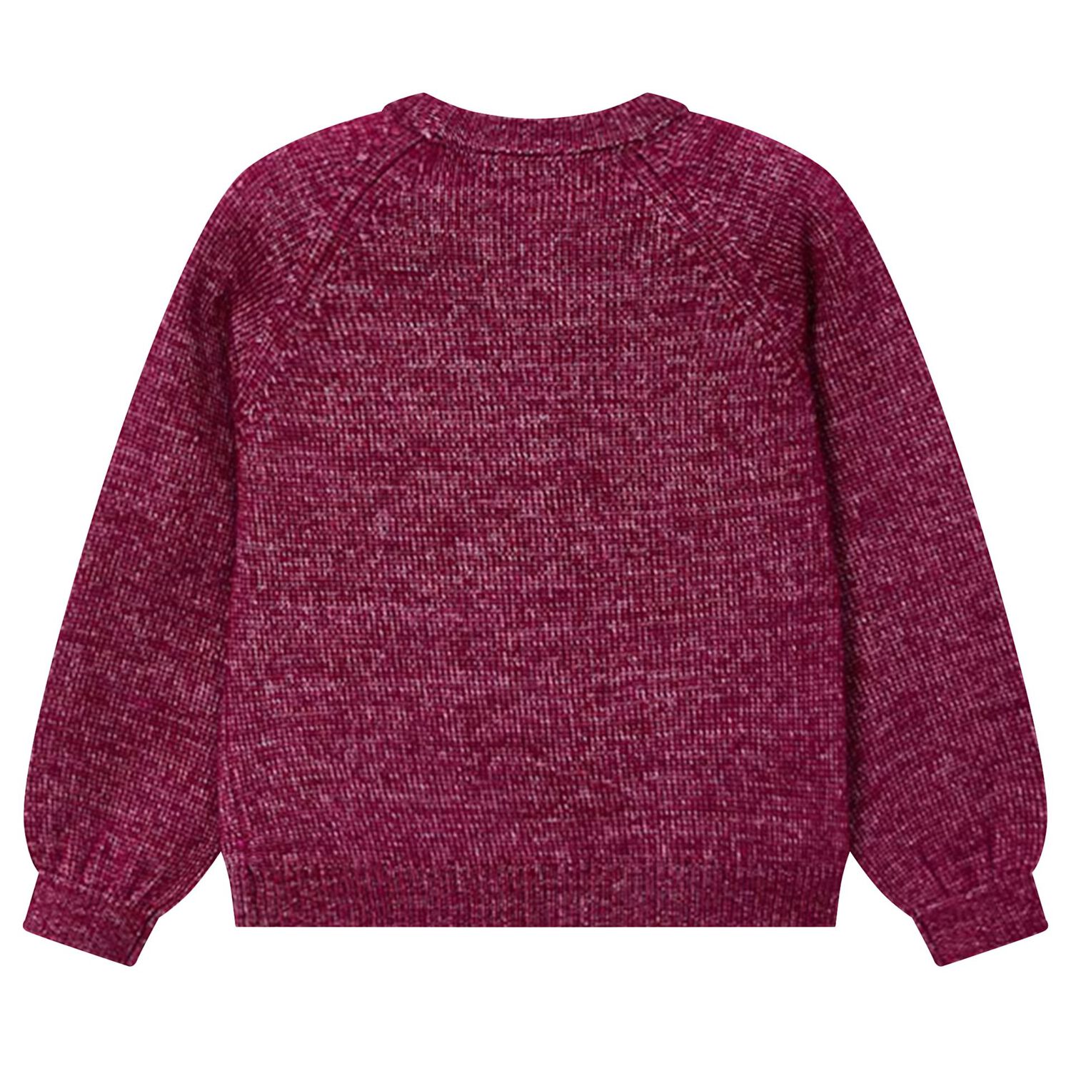 Girls Burgundy Flower Jumper, 1, hi-res