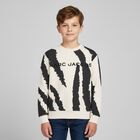 Boys Black & Ivory Zebra Sweatshirt, 1, hi-res