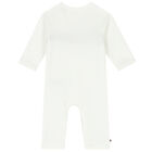 White Logo Baby Romper, 3, hi-res