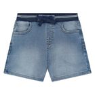 Younger Boys Blue Denim Shorts, 1, hi-res