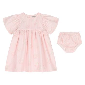 Younger Girls Pink Tiger Dress Set