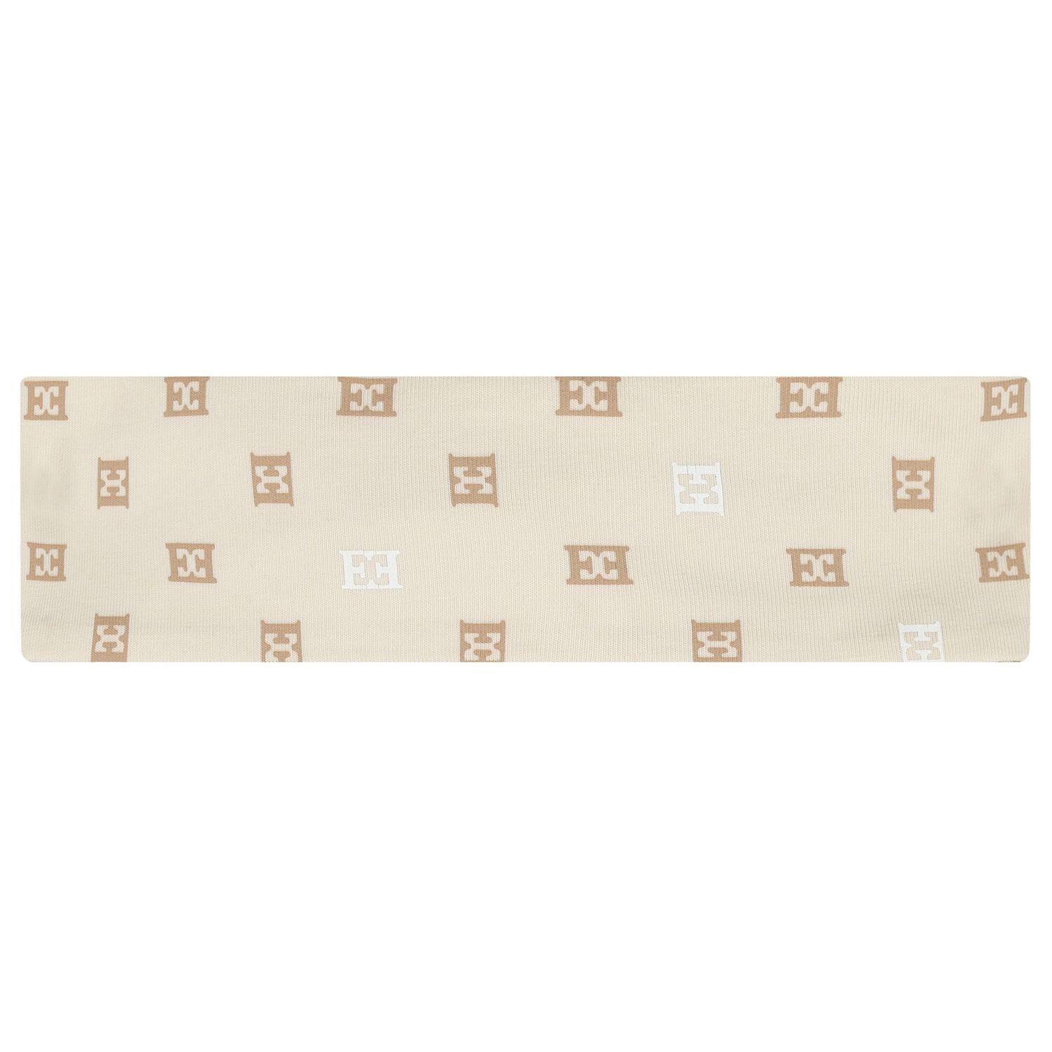 Baby Girls Beige Logo Headband, 1, hi-res