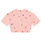 Girls Pink Logo Shorts Set, 1, hi-res