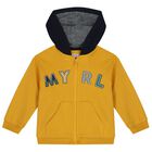Younger Boys Navy Blue, Grey & Yellow 3 Piece Tracksuit Set, 1, hi-res