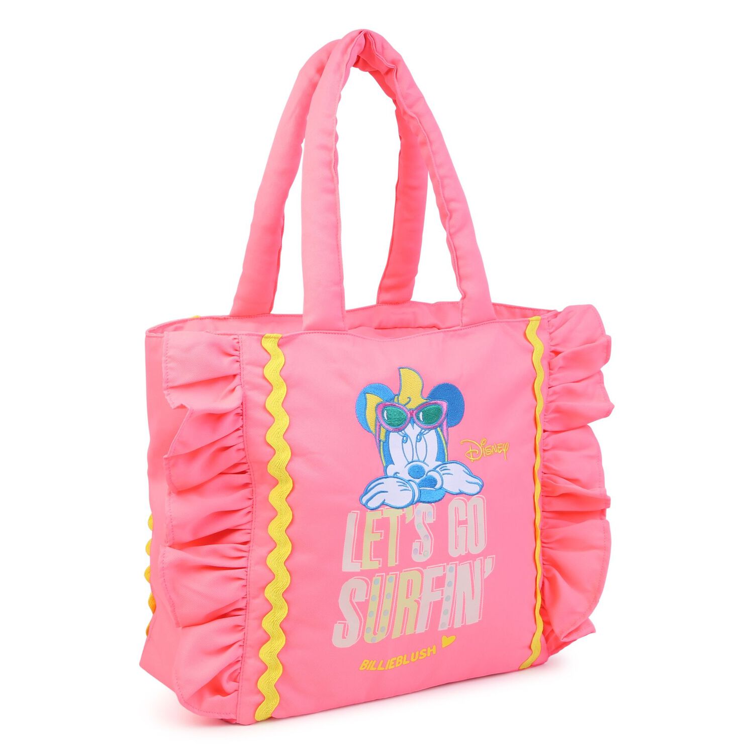 Girls Pink Ruffled Minnie Mouse Beach Bag, 1, hi-res