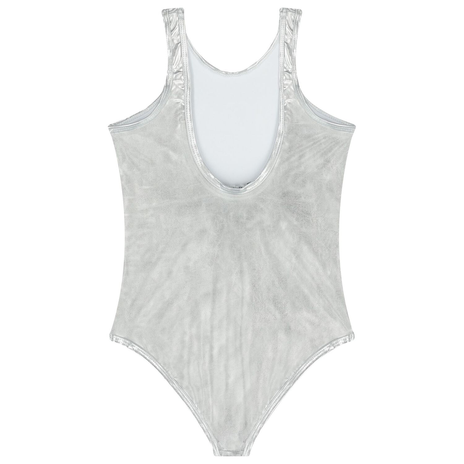 Girls Mini Me Silver Logo Swimsuit, 1, hi-res