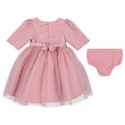 Younger Girls Pink Tulle Dress Set, 1, hi-res