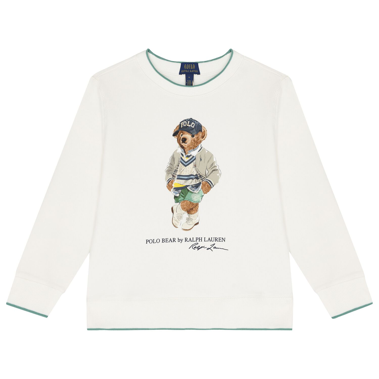 Boys Ivory Polo Bear Sweatshirt, 1, hi-res