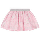 Girls Ivory & Purple Embellished Skirt Set, 3, hi-res