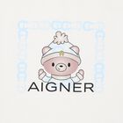Baby Boys White & Blue Teddy Bear Logo Blanket, 2, hi-res