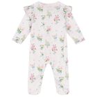 Baby Girls Pink Floral Babygrow, 1, hi-res