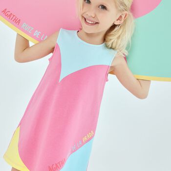 Girls Pink Heart Dress
