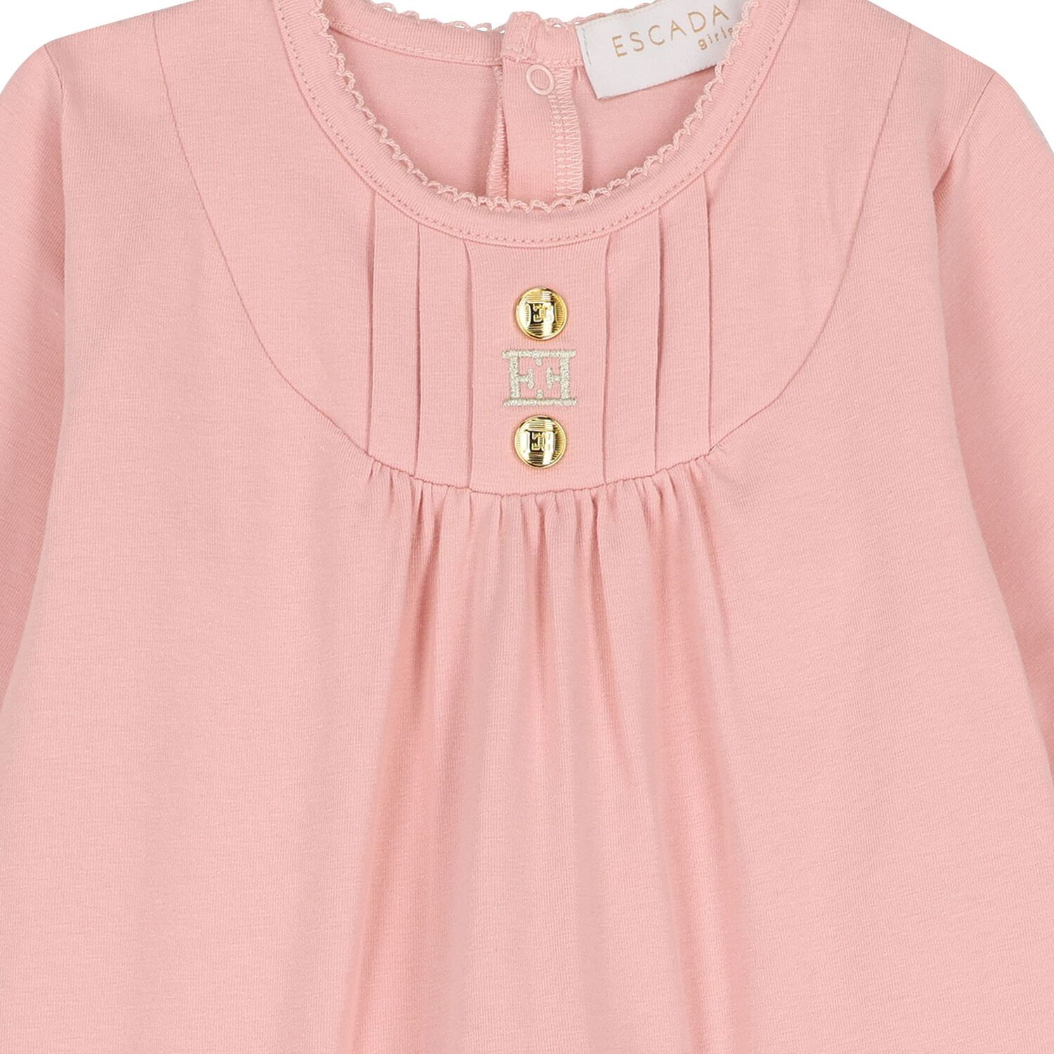 Baby Girls Pink Logo Babygrow, 2, hi-res