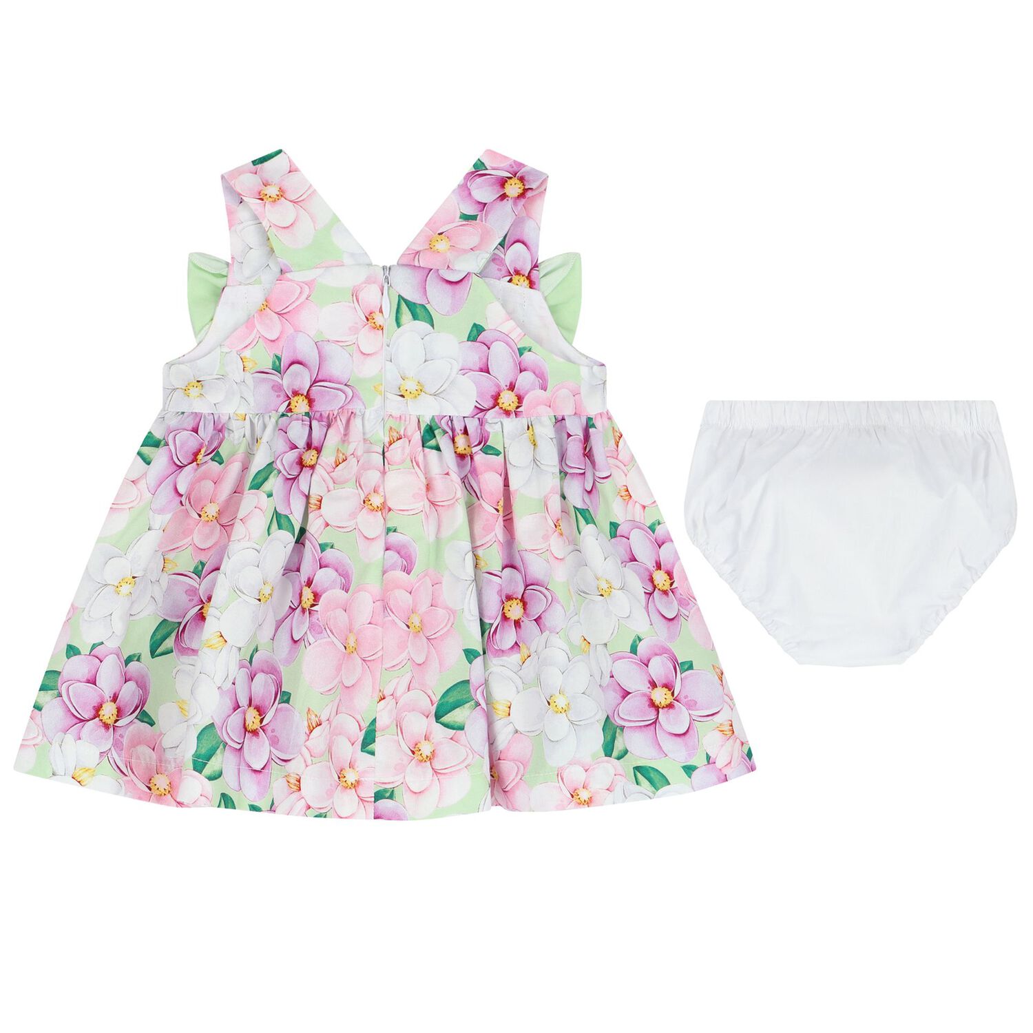 Baby Gilrs Multi-Colored Floral Dress Set, 1, hi-res