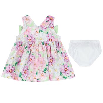 Baby Gilrs Multi-Colored Floral Dress Set