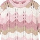 Baby Girls Pink Knitted Dress, 1, hi-res