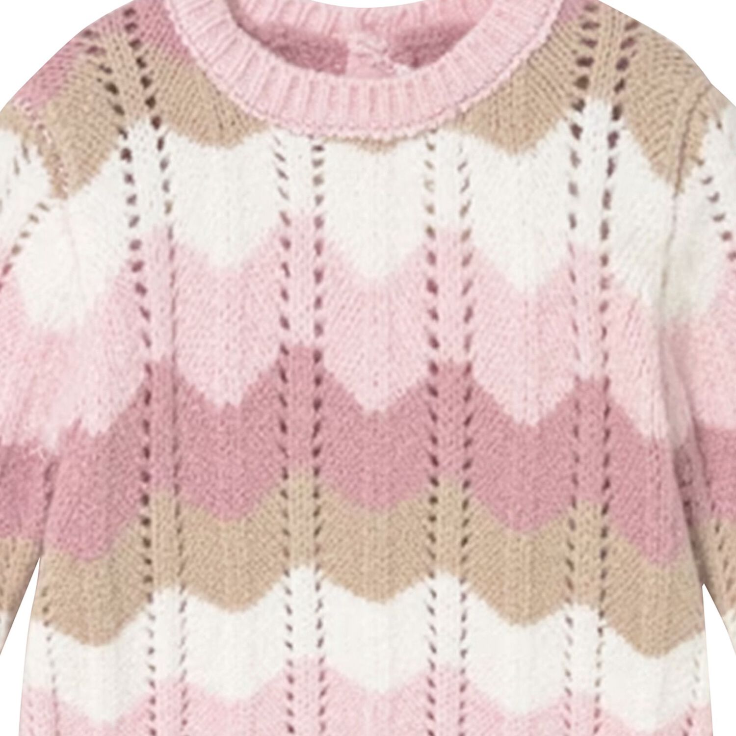 Baby Girls Pink Knitted Dress, 1, hi-res image number null