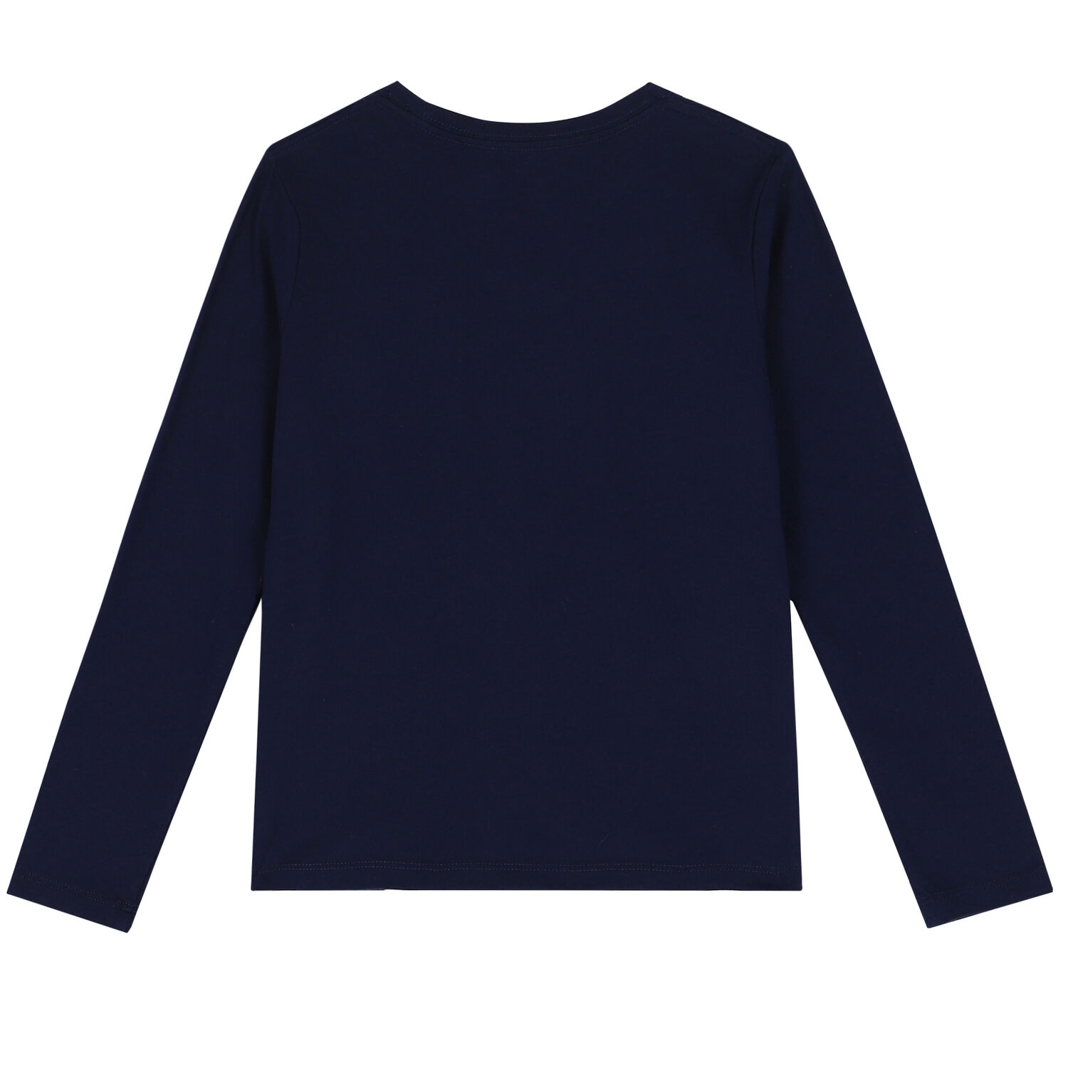 Girls Navy Bear Long Sleeve Top, 1, hi-res