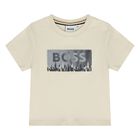 Younger Boys Ivory Logo T-Shirt, 1, hi-res