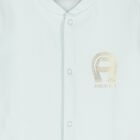 Baby Boys Blue & Gold Logo Babygrow , 2, hi-res