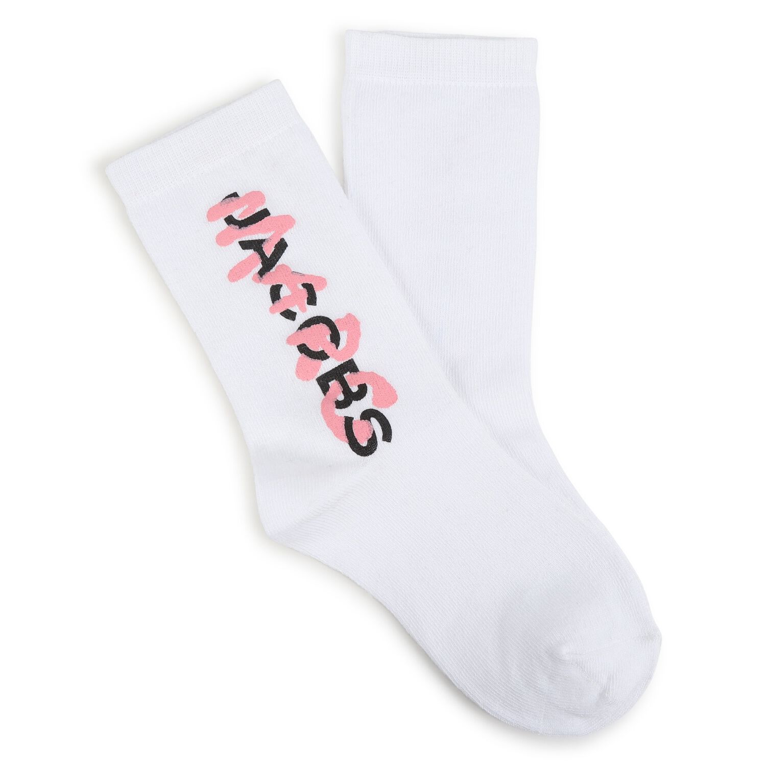 Girls White Logo Socks, 1, hi-res