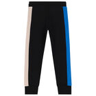 Boys Black & Blue Logo Jogger, 1, hi-res
