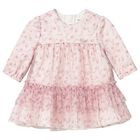 Baby Girls Pink Floral Tulle Dress, 1, hi-res