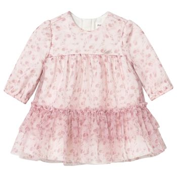 Baby Girls Pink Floral Tulle Dress