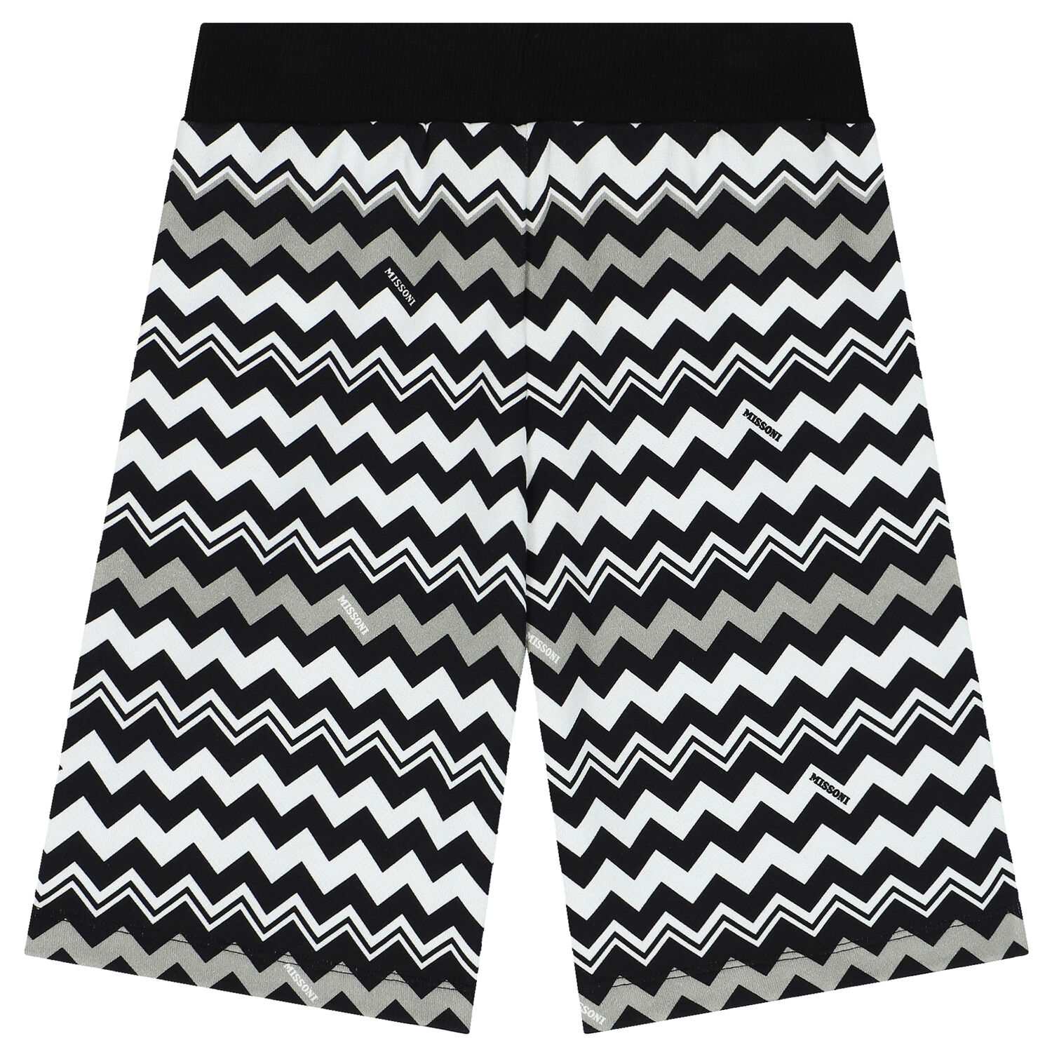Boys Black & White Zigzag Shorts, 1, hi-res image number null