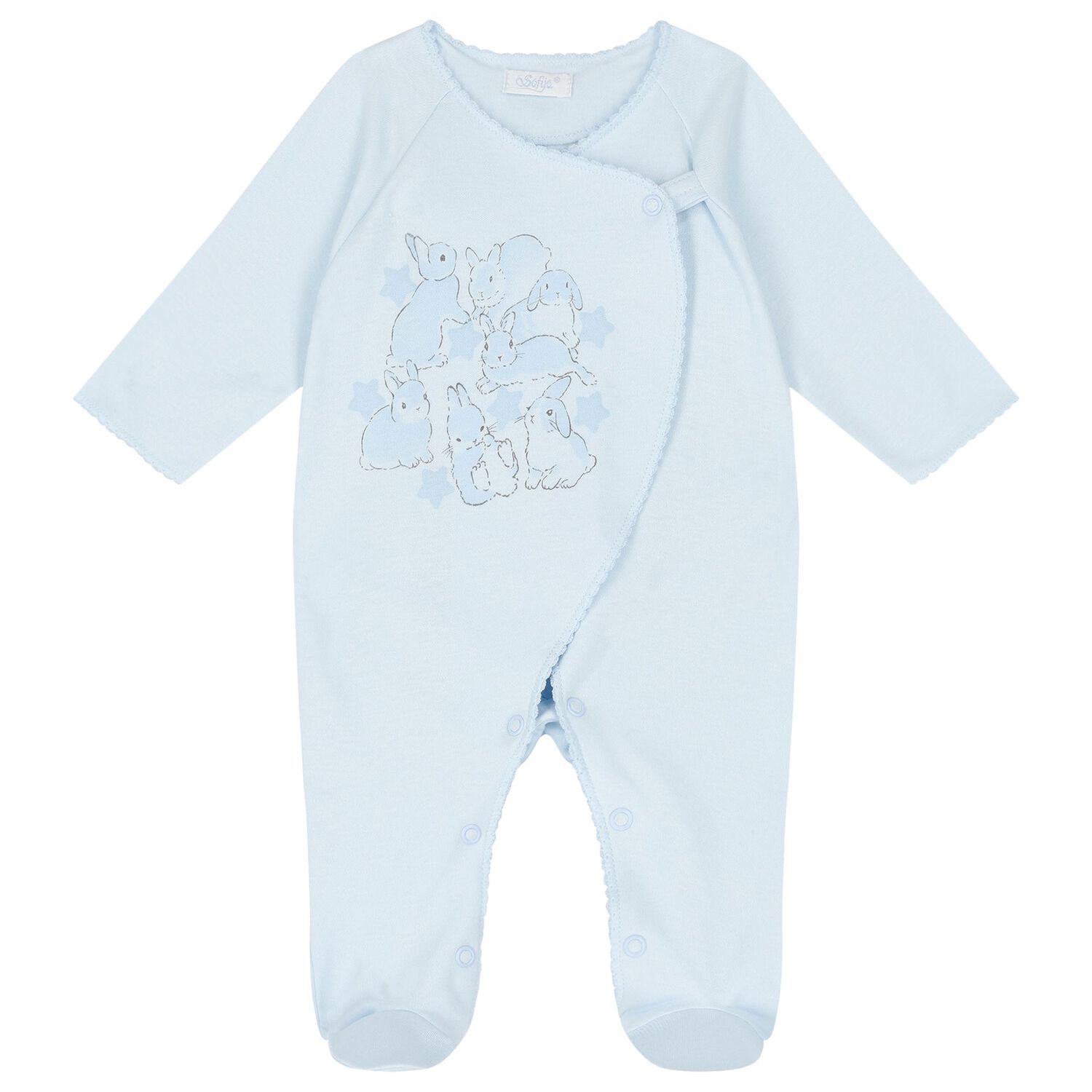 Baby Boys Blue Bunny Babygrow Gift Set, 1, hi-res
