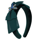 Girls Green Bow Headband, 1, hi-res