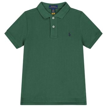 Boys Green Logo Polo Shirt 