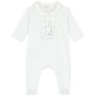 White Logo Babygrow, 3, hi-res