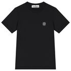 Boys Black Logo T-Shirt, 3, hi-res