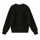 Girls Black Logo Sweatshirt, 1, hi-res