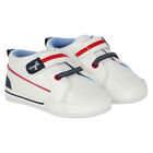 Baby Boys White Logo Pre Walker Shoes, 1, hi-res