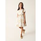 Girls White & Gold Rose Dress, 1, hi-res