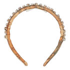 Girls Beige Geo Map Embellished Headband, 1, hi-res