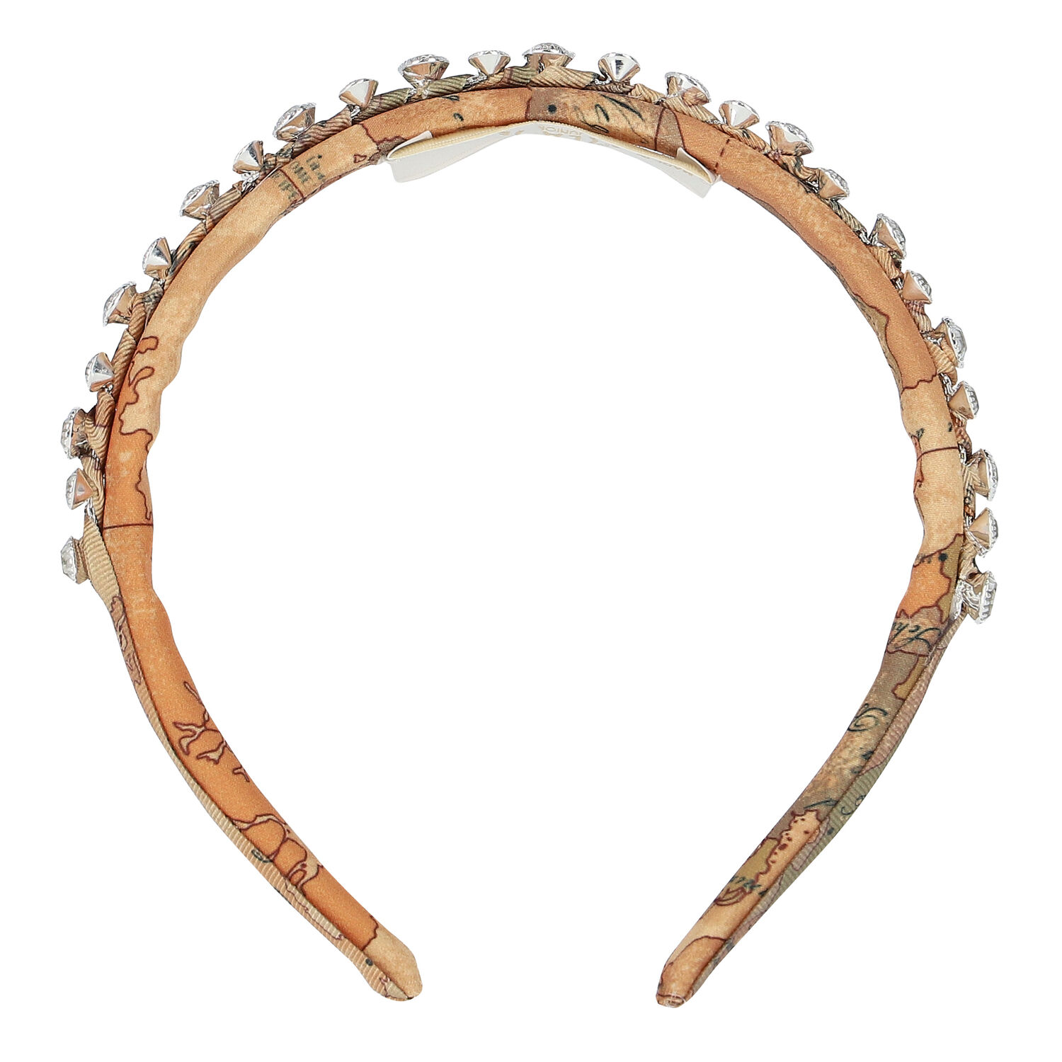 Girls Beige Geo Map Embellished Headband, 1, hi-res