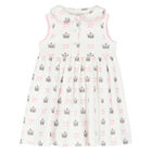 Younger Girls Ivory & Pink Crown Dress Set, 1, hi-res