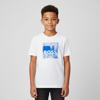 Boys White Logo T-Shirt
