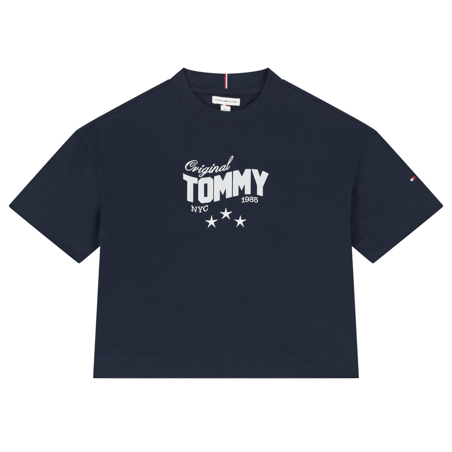 Girls Navy Blue Logo T-Shirt, 1, hi-res