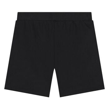 Younger Black Teddy Bear Logo Shorts