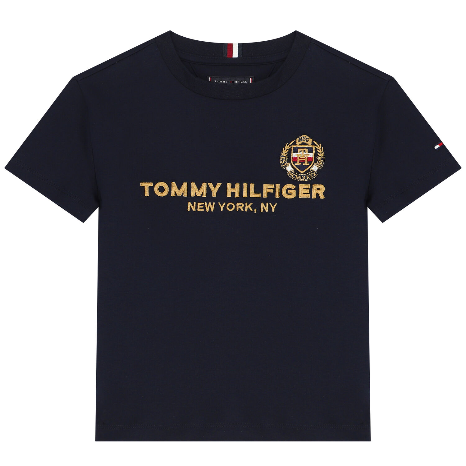 Boys Navy Blue Logo T-Shirt, 1, hi-res