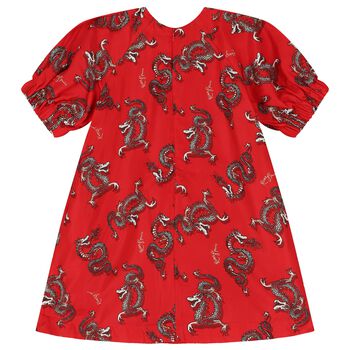 Girls Red Dragons Dress