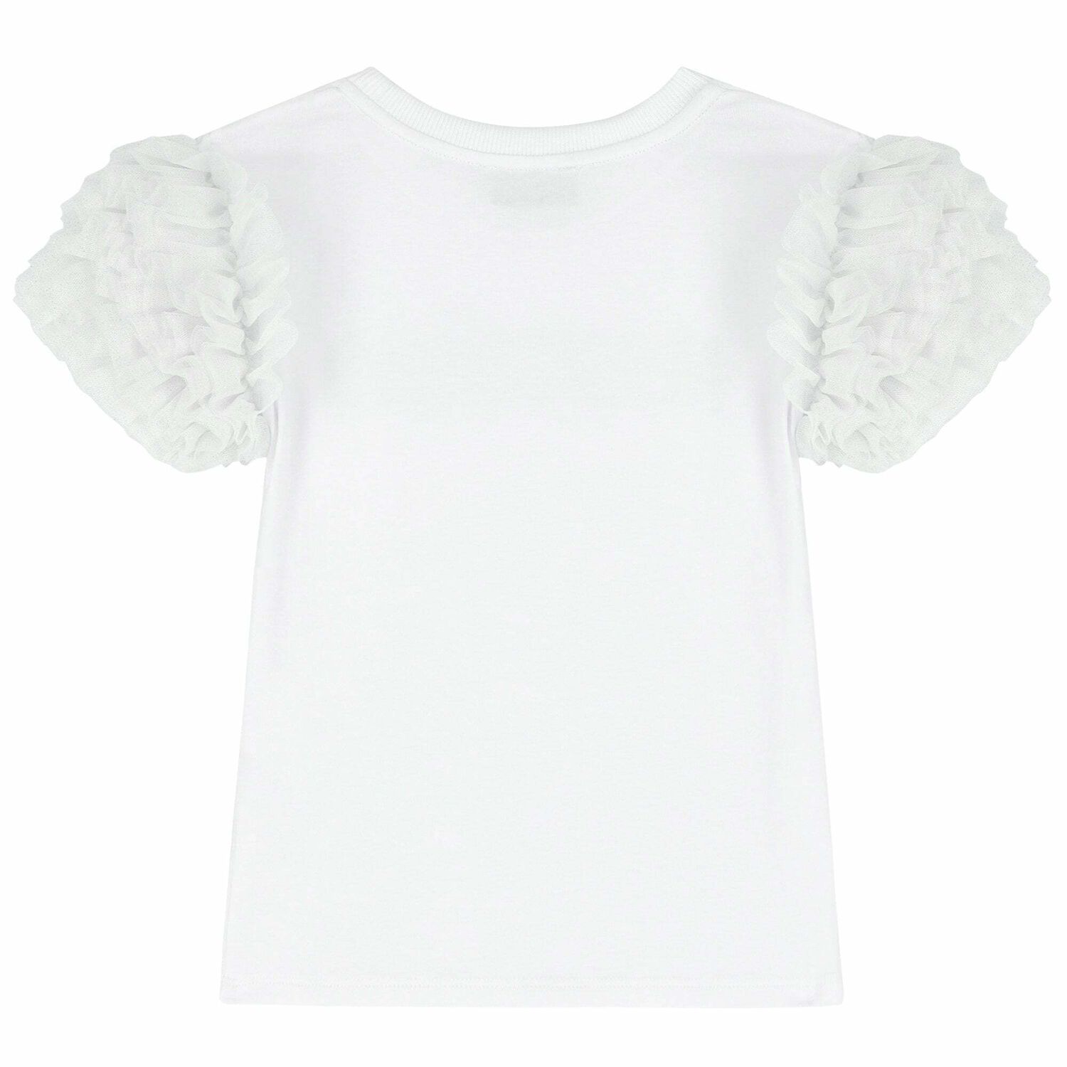 Girls White Logo T-Shirt, 1, hi-res