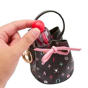 Girls Black Mini Handbag Keychain ( 8CM )