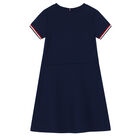 Girls Navy Logo Dress, 1, hi-res