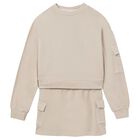 Girls Grey Cargo Skirt Set, 1, hi-res